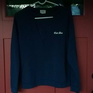 Navy blue sweatshirt.